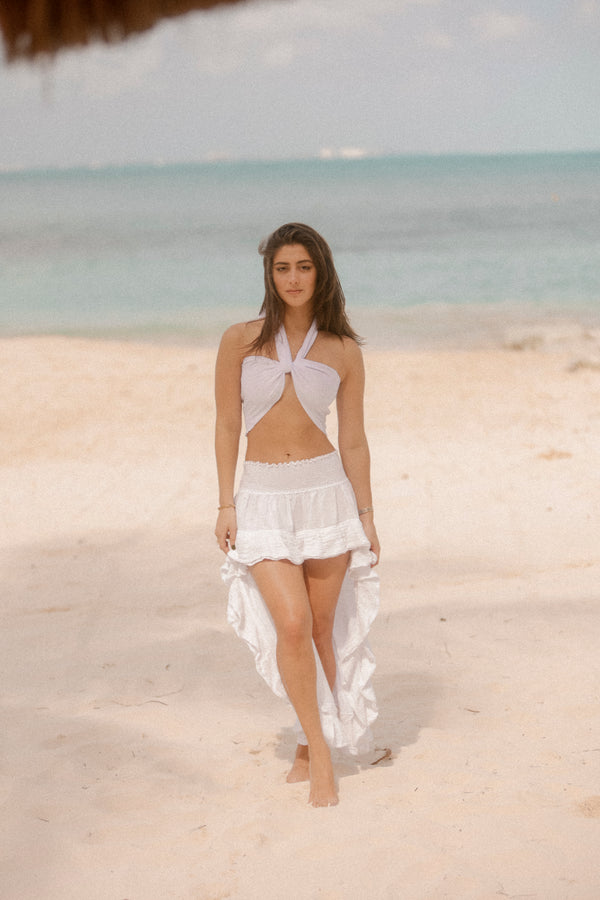 Iris White Skirt