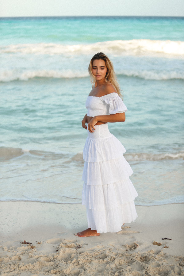 Elba White Skirt