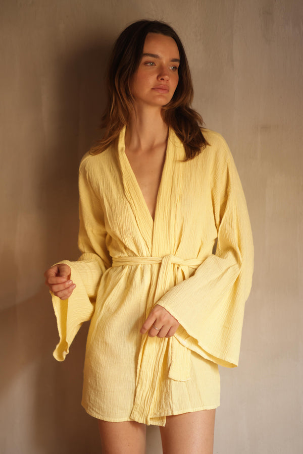 Pricilla Yellow Robe