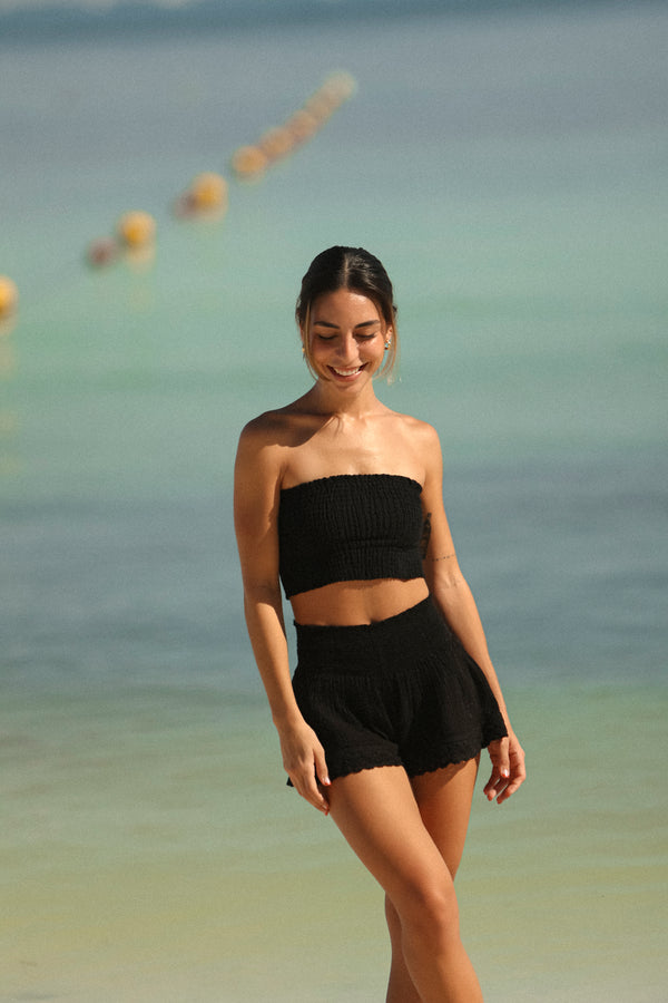 Fiji Black Crop Top